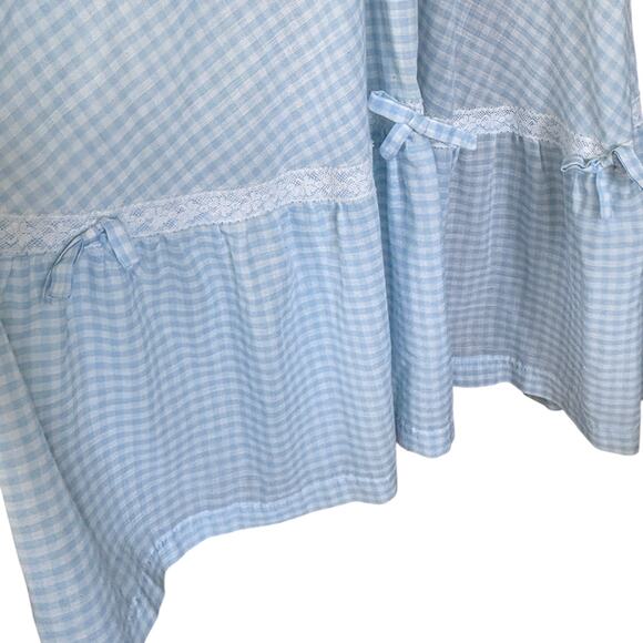 Handmade Cottagecore Prairie Maxi Dress Oktoberfest Gingham Puff Sleeve Boho - Picture 4 of 8